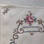 Vintage Hand Embroidered Floral Linen Placemats X2 Cross Stitch Cut Out Carousel 10