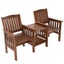 Gardeon Garden Bench Chair Table Loveseat Wooden Outdoor Furniture Patio Park... Carousel 1