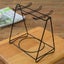 Triangle Stainless Steel Cups Plates Holder Coffee Mugs Hanging Stand Carousel 1