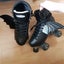 Personality PU Shoe DIY Accessories Big Bats Black Shoe Wings Carousel 4