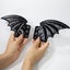 Personality PU Shoe DIY Accessories Big Bats Black Shoe Wings Carousel 6