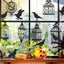 Glitter Black Crow Cage Halloween Party Decorations for Gothic Carousel 4
