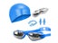 Adults Swim Goggles Set Swimming Cap Anti Fog Swimming Goggles Blue Carousel 1