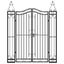 Garden Gate Black 121x8x150 Cm Wrought Iron Tltatx Carousel 3