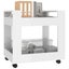 Desk Trolley Glossy Look White 60x45x60 Cm Engineered Wood Nollbx Carousel 3