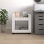 Desk Trolley Glossy Look White 60x45x60 Cm Engineered Wood Nollbx Carousel 4