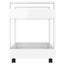 Desk Trolley Glossy Look White 60x45x60 Cm Engineered Wood Nollbx Carousel 6