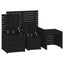 4 Piece Garden Box Set Black Solid Wood Pine Topalib Carousel 8