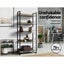 Artiss Bookshelf Wooden Display Shelves Bookcase Shelf Storage Metal Wall Black Carousel 5