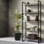Artiss Bookshelf Wooden Display Shelves Bookcase Shelf Storage Metal Wall Black Carousel 7