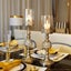 SOGA 47cm Glass Candle Holder Candle Stand Glass/Metal Carousel 5