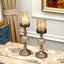 SOGA 47cm Glass Candle Holder Candle Stand Glass/Metal Carousel 7
