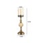 SOGA 47cm Glass Candle Holder Candle Stand Glass/Metal Carousel 6