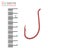 Wasabi Tackle Red Suicide Hooks 3/0 Qty 7 Carousel 3