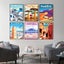 Nordic Vintage Travel Cities Poster Turkey Dubai Tanzania Landscape Carousel 6