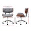 Artiss Executive Wooden Office Chair Fabric Computer Chairs Bentwood Seat Grey Carousel 2