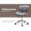 Artiss Executive Wooden Office Chair Fabric Computer Chairs Bentwood Seat Grey Carousel 3