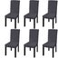 Straight Stretchable Chair Cover 6 Pcs Anthracite Otoaxx Carousel 1