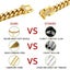 Strong 18k Gold Metal Cubic Zirconia Secure Buckle Chain Collar for Small Med... Carousel 3