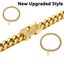 Strong 18k Gold Metal Cubic Zirconia Secure Buckle Chain Collar for Small Med... Carousel 4