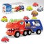 Dinosaur Truck Toys 9 in 1 Dinosaur Trucks 8 Pull Carousel 9