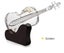 NEW 1000ml Bottle Glass Violin Whisky Decanter with Holder Wine Dispenser Carousel 7