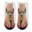 New Funny 3D Printed Toe Flip Flops Skull Canvas Shoes Patte Carousel 3
