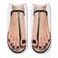 New Funny 3D Printed Toe Flip Flops Skull Canvas Shoes Patte Carousel 5