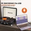 Record Player Briefcase with Bluetooth - Charcoal Carousel 13
