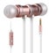 Metallic Magnetic Stereo Earphones - Rose Gold Carousel 4