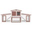 Outdoor Large Rabbit Hutch Brown and White Wood Oibnaa Carousel 3