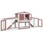 Outdoor Large Rabbit Hutch Brown and White Wood Oibnaa Carousel 7
