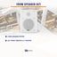 White Speaker Pair - 100V 8 Ohm 4" 100W Carousel 10