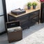 Record Player with Record Storage Case Dark Wood Carousel 11