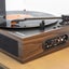 Record Player with Record Storage Case Dark Wood Carousel 12