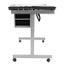 Adjustable Drafting Drawing Craft Table Art Glass Desk w/Storage Drawers Carousel 5