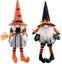 2PCS Halloween Witch Gnomes Plush w/Broom for Tier Tray Decor Carousel 4