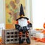 2PCS Halloween Witch Gnomes Plush w/Broom for Tier Tray Decor Carousel 7