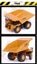 Die-cast Dump Truck Model Scale, 1:60, Huina 1912 YELLOW METAL Carousel 9