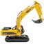Die-cast Scarifier Excavator Model Scale, 1:40, Huina 1916 YELLOW Carousel 12