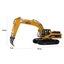 Die-cast Scarifier Excavator Model Scale, 1:40, Huina 1916 YELLOW Carousel 13