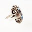 Vintage Art Deco Germany Floral Silver Ring Carousel 6