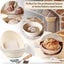 Sour Dough Proofing Basket Kit - Round Circle Banneton Bowl Carousel 6