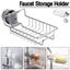 Sink Storage Stainless Steel Dishcloth Soap Sponge Shelf Adjustable Carousel 5