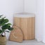 Sherwood Home Foldable Bamboo Corner Laundry Hamper Natural Brown Carousel 3