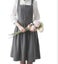 Cotton Linen Apron Nordic Pleated Skirt Pinafore Dresses I0544PK0 Carousel 6
