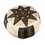 Traditional Moroccan Goatskin Pouffe in Black & White Carousel 3