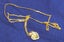 Goldtone Paua Heart Necklace Carousel 1
