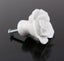 White Ceramic Rose Flower Handle Knob Cabinet Cupboard Drawer Décor Carousel 4