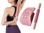 2 in 1 Neck and Back Stretcher Neck Cracker Back Lumbar Massager Pink Carousel 1